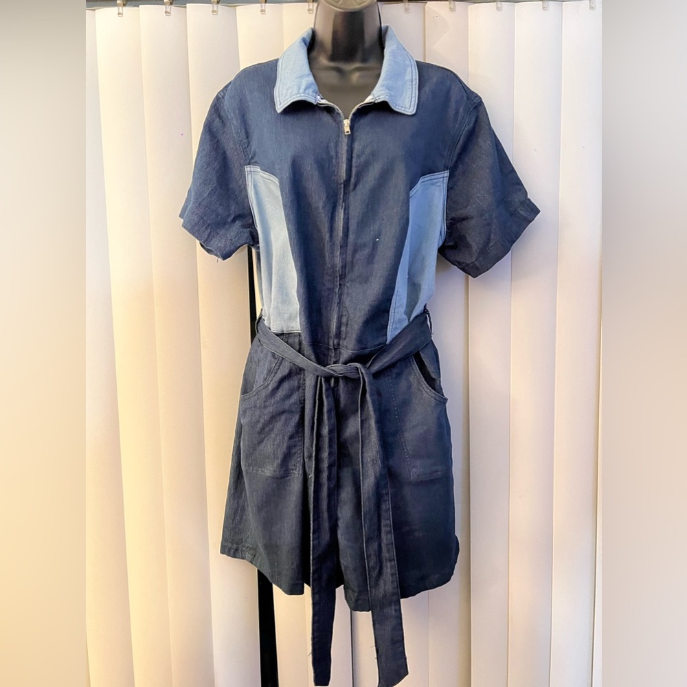 Like New Ashley Stewart Denim Romper